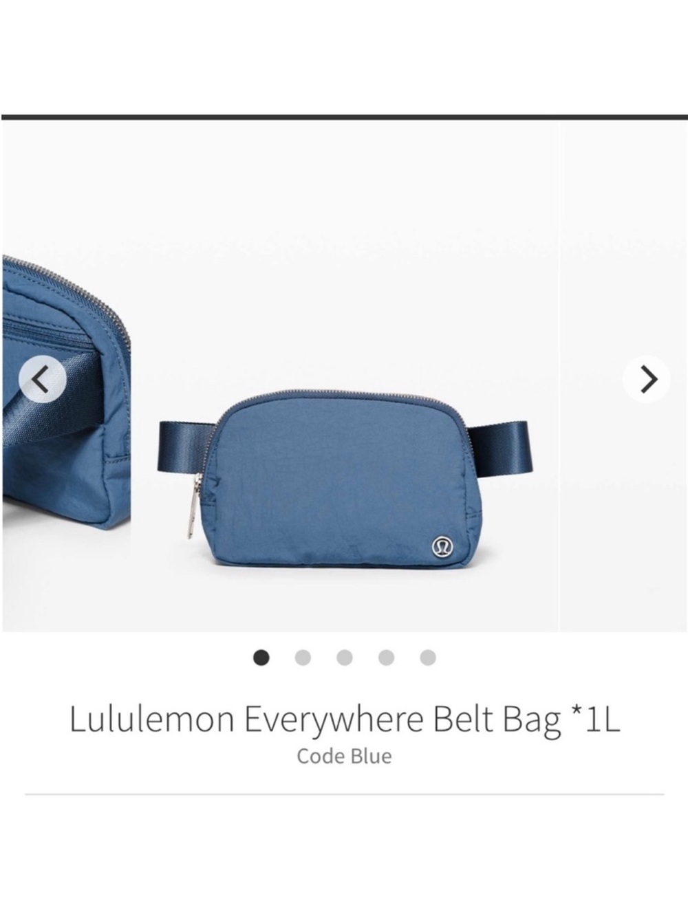 OG Lululemon Everywhere Belt Bag 1L Code Blue